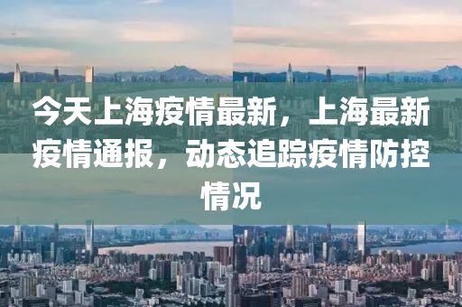 上海疫情最新动态，今日疫情情况更新